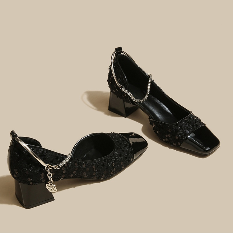 Women Shoes Mk - 2025 neue Designer Frühling Karree Pailletten