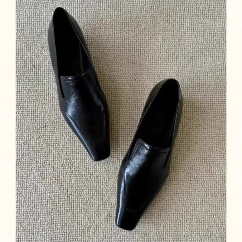 Women Shoes Size - Retro Quadratische Spitze Tiefer Ausschnitt Slip-on
