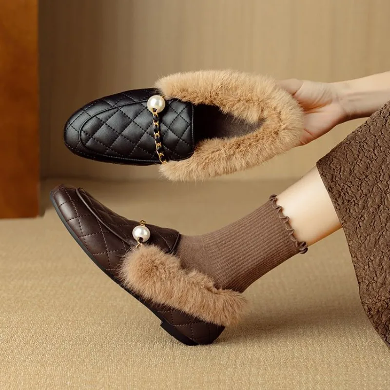 Women Shoes Mk - 2026 Neue Schwarzbraune Herbst-Winter Plüsch-Warme Freizeitschuhe