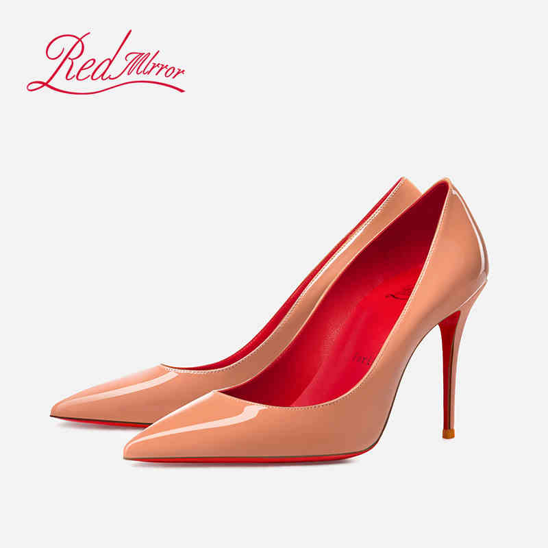 Women'S Shoes Red Bottoms - Nackte Farbe High Heels Red Shiny