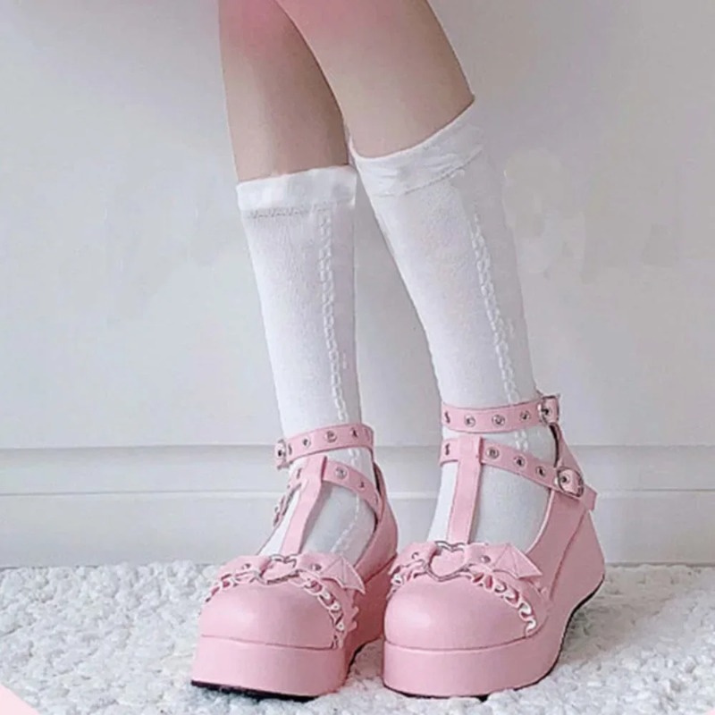 Neue Sweet Heart Buckle Wedges – Women Shoes Wedges Bewertung und Preis