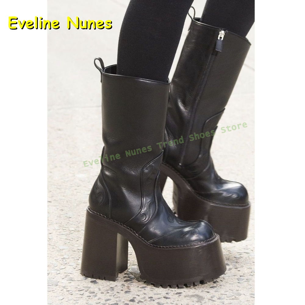 Stickerei Plattform Kniehohe S – Knee High Boots Women Bewertung und Preis