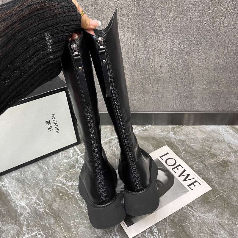 Neue, einfache, einfarbige, ru – Knee High Boots Women Bewertung und Preis