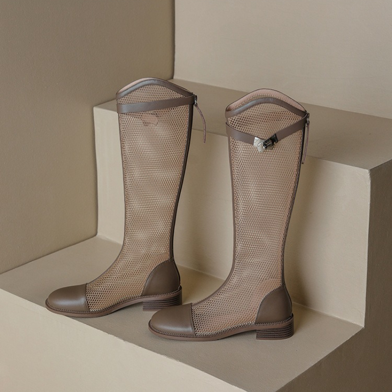 Weibliche Sommer Kniehohe Mesh – Knee High Boots Women Bewertung und Preis