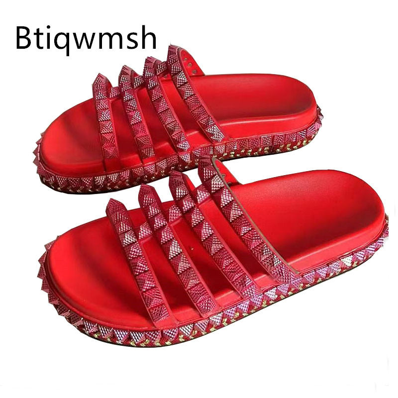 Rote Nieten besetzte Gladiator – Women'S Shoes Red Bottoms Bewertung und Preis