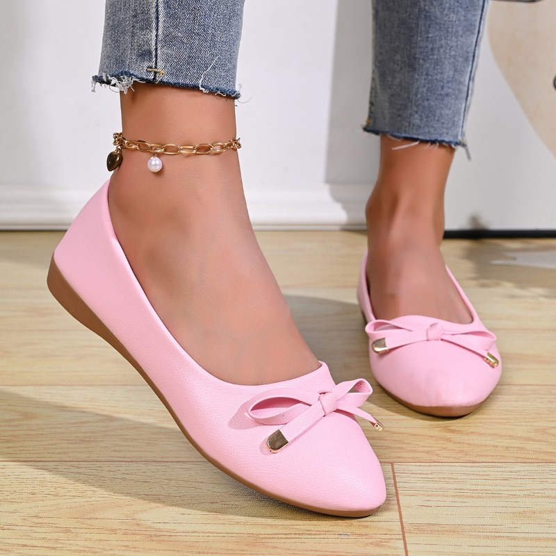 Flache Schleifenschuhe mit wei – Women Shoes Size Bewertung und Preis