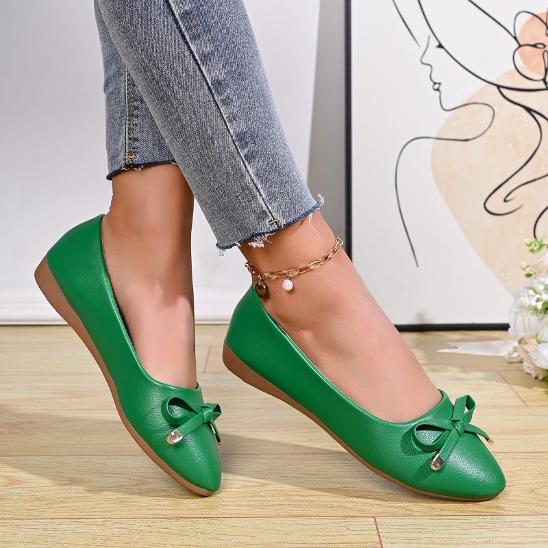 Flache Schleifenschuhe mit wei – Women Shoes Size Bewertung und Preis